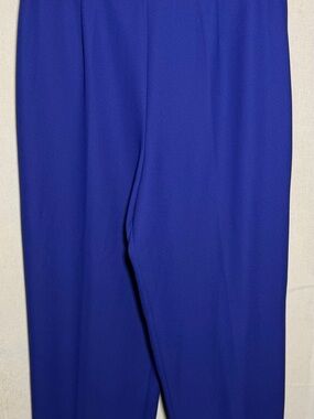Karin Stevens Blue Dress Pants Women’s Size 16M Elastic Waist Straight Leg